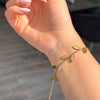 Gold Leaf Tassel Bracelet