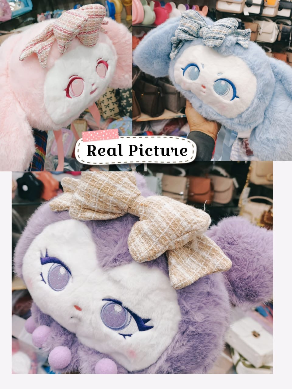 🎀New Doll Plush Fluffy Large Bagpacks🎀