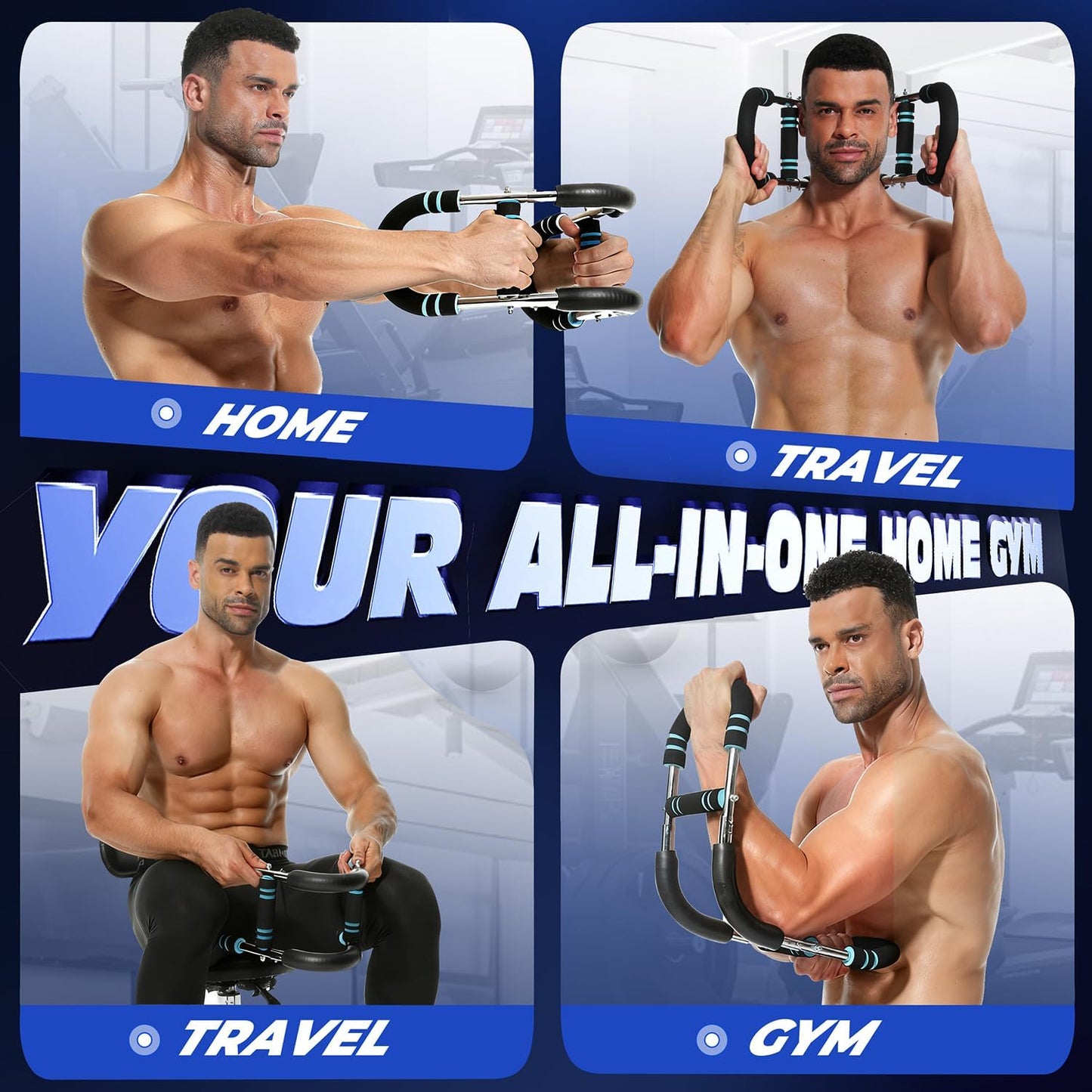 Adjustable 40-100lb Chest Trainer Workout Equipment Triceps & Shoulder Workout Twister Arm Trainer