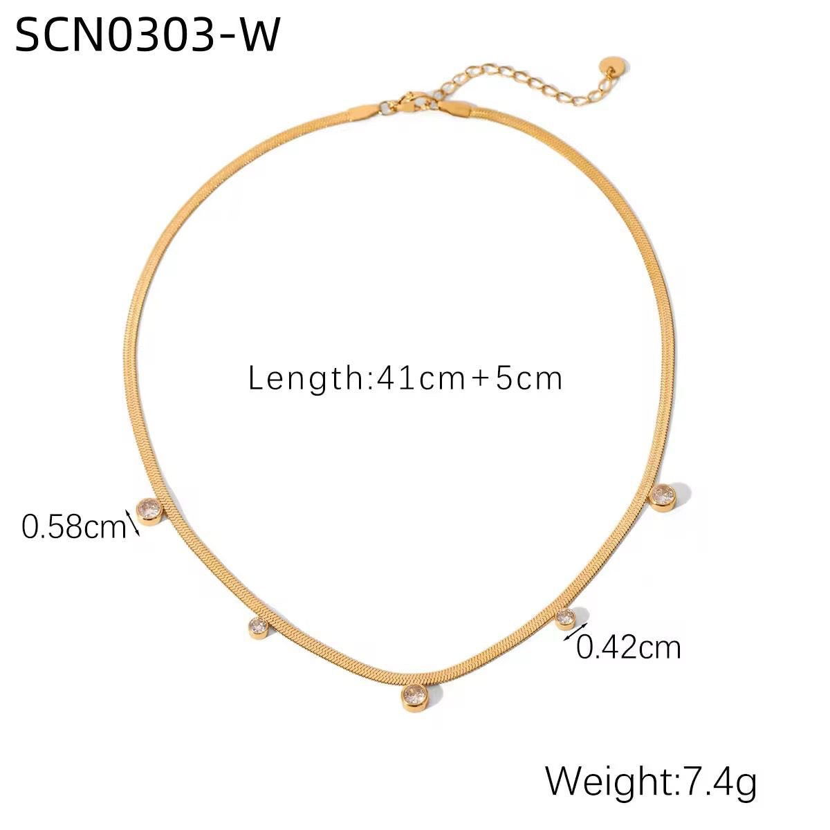 Diamond Snake Chain Necklace