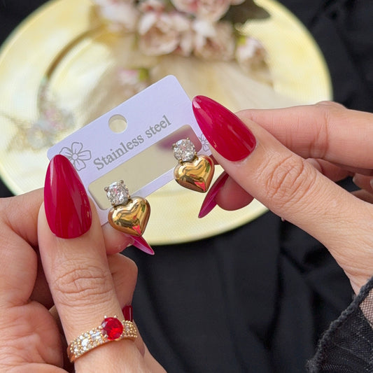 Sweet Heart Stud Earrings