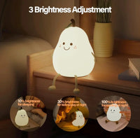 Pear Shape Night Lamps Silicone 7 Colors changing - USB Charging
