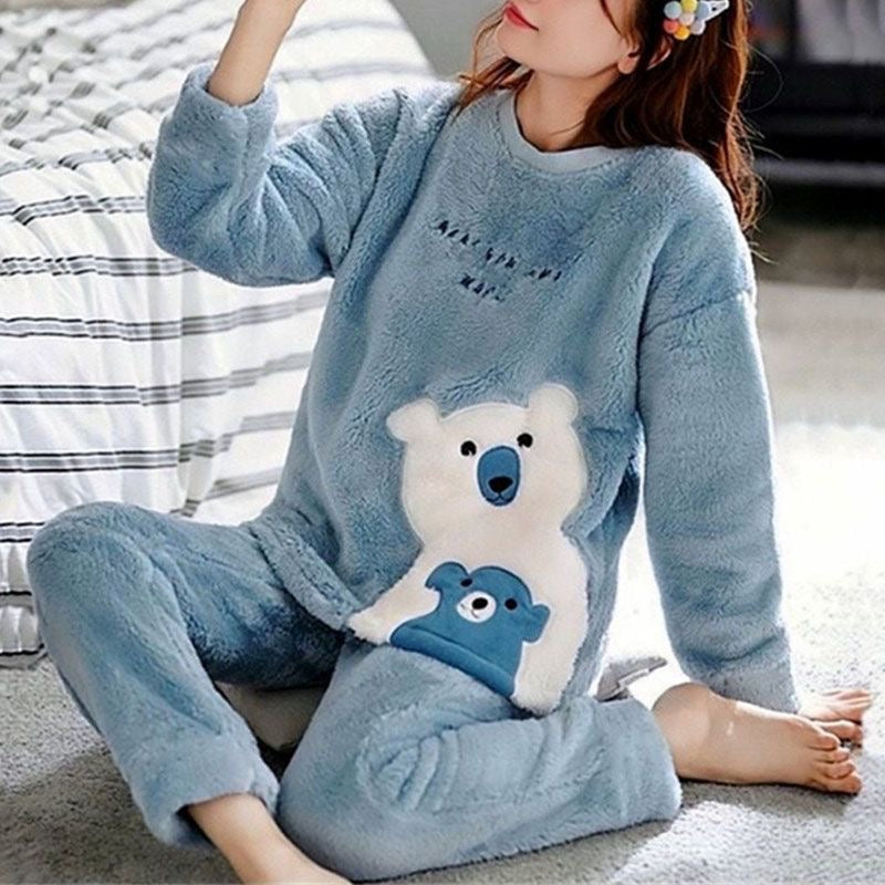 Fleece T-Shirt Pajama Set - FTP 05