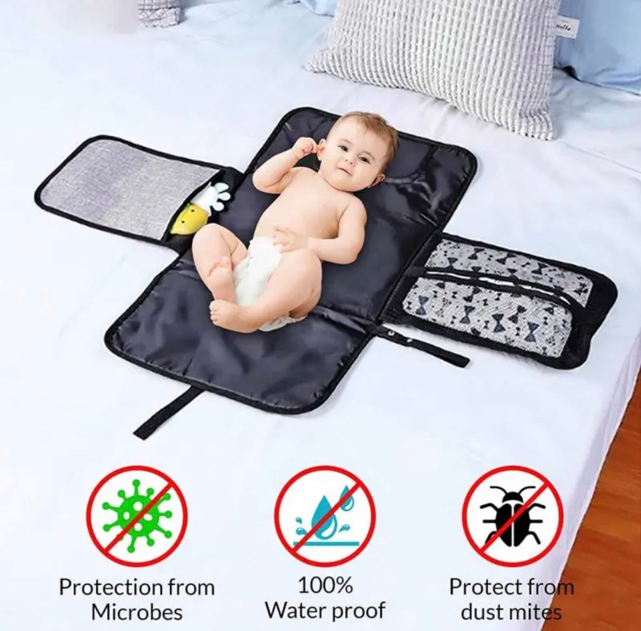 Baby Changing Mat Bellestyle Changing kit with a soft sponge cushion