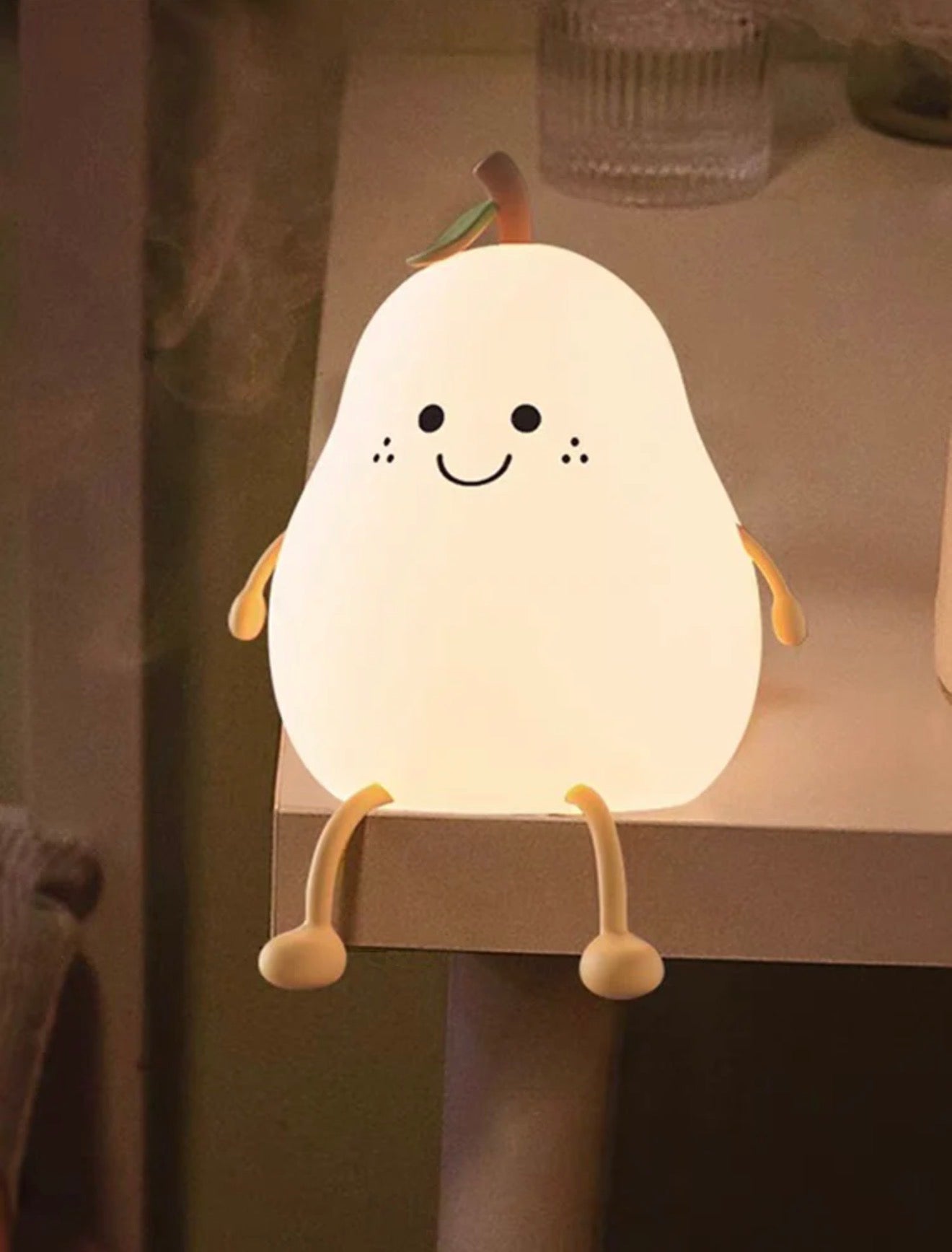 Pear Shape Night Lamps Silicone 7 Colors changing - USB Charging