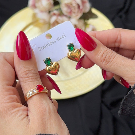 Sweet Heart Stud Earrings