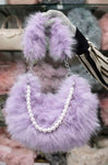 Fluffy Pearl Mini Handbag – Luxury Faux Fur Shoulder Bag for Women